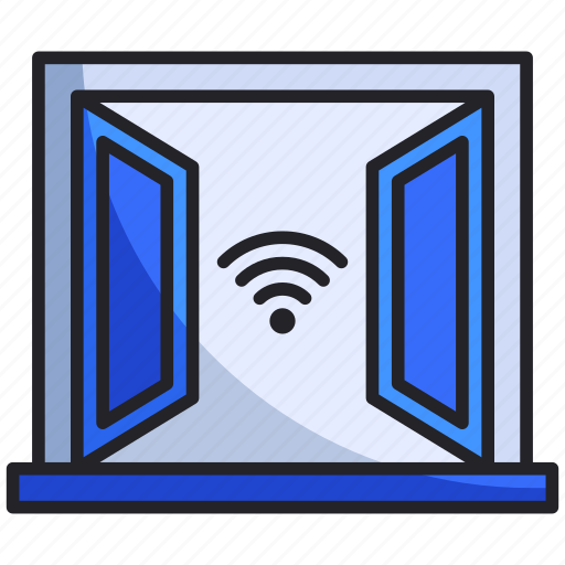 Home, interior, smart, technology, wifi, window, windows icon - Download on Iconfinder