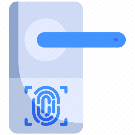 Door, finger, home, knob, print, security, smart icon - Download on Iconfinder