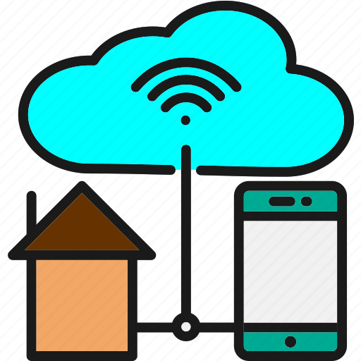 Cloud, smarthome, home, wifi, mobilephone icon - Download on Iconfinder
