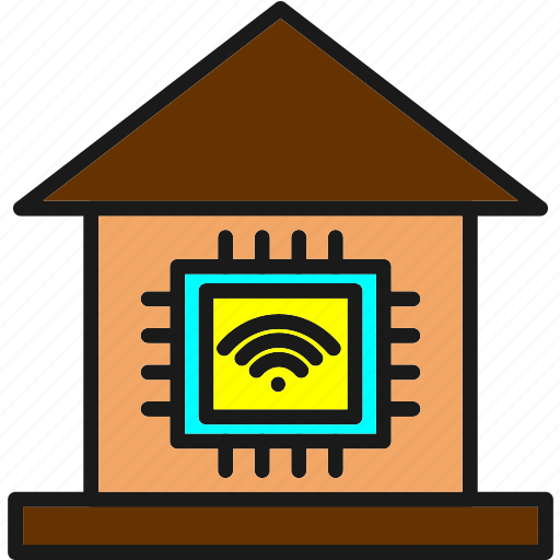 Smarthome, home, cpu, wifi, processor icon - Download on Iconfinder