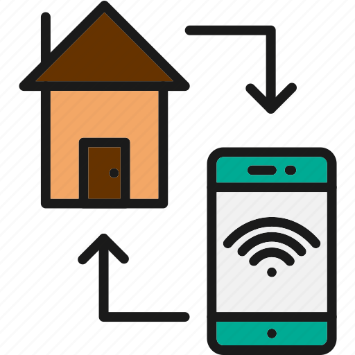 Smarthome, home, mobilephone, wifi icon - Download on Iconfinder
