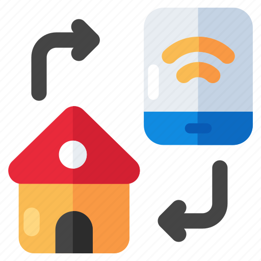Home exchange, house exchange, home transfer, house transfer, property transfer icon - Download on Iconfinder