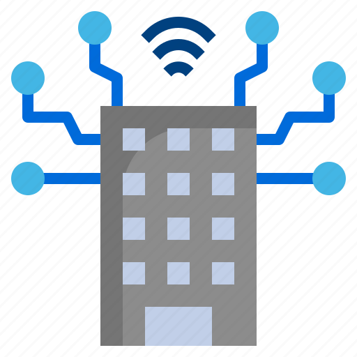 Smart, building, city, technology, wifi, architecture icon - Download on Iconfinder