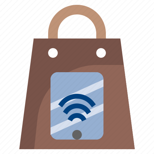 Smart, shopping, cart, commerce, phone, wifi icon - Download on Iconfinder