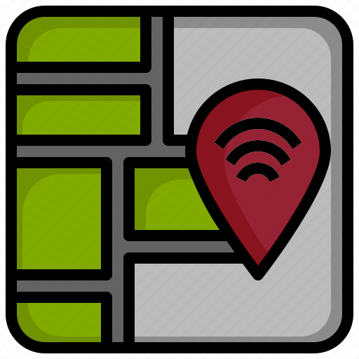 Navigator, maps, location, wifi, signal, technology icon - Download on Iconfinder