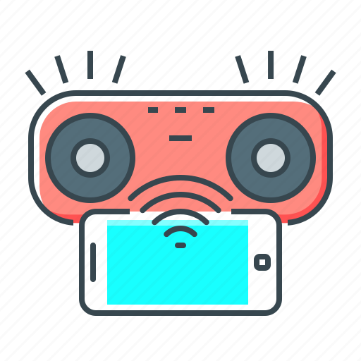 Connection, mobile, smart, sound, technology, wireless icon - Download on Iconfinder