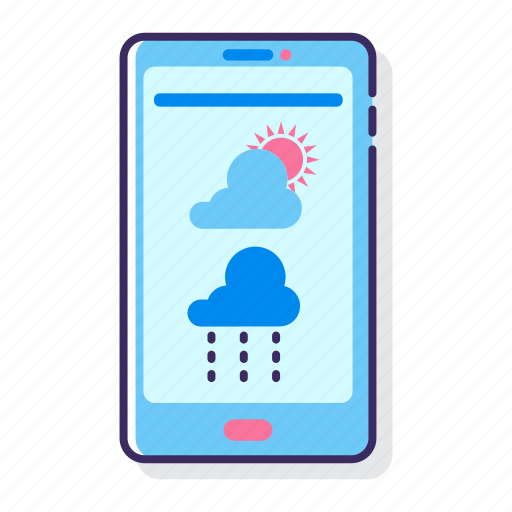 App, forecast, mobile, online, weather icon - Download on Iconfinder