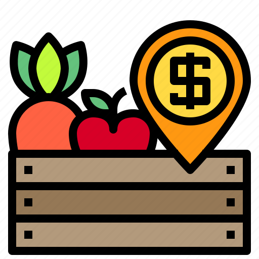 Apple, carot, harvest, location, money icon - Download on Iconfinder