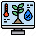 monitor, plants, report, temperature, water