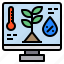 monitor, plants, report, temperature, water 