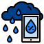 cloud, rain, smartphone 