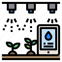 plants, smartphone, water