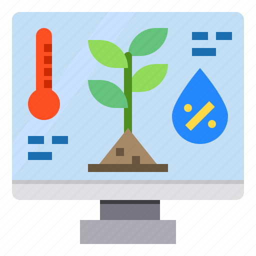 Monitor, plants, report, temperature, water icon - Download on Iconfinder