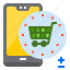 cart, mobile, mobilephone, shopping, smartphone 