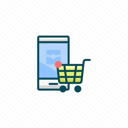 Shopping, cart, smartphone, mobile icon - Download on Iconfinder