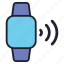 smartwatch, time, gadget, wristwatch, iwatch, device, watch, wifi, connection, signal, sensor 