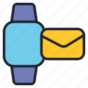 smartwatch, time, gadget, wristwatch, iwatch, device, message, mail, email