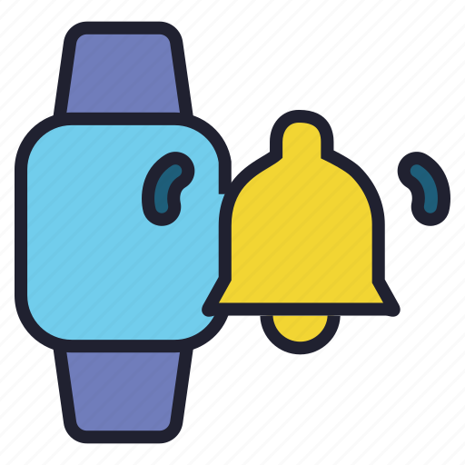 Smartwatch, time, gadget, wristwatch, iwatch, device, bell icon - Download on Iconfinder