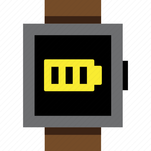 Battery, energy, full, smartwatch, watch, wrist icon - Download on Iconfinder