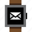 email, mail, message, smartwatch, watch, wrist 