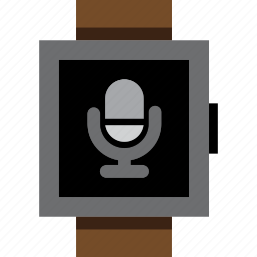 Mic, recorder, smartwatch, sound, watch, wrist icon - Download on Iconfinder