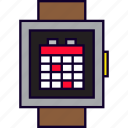 calendar, date, grid, smartwatch, watch, wrist