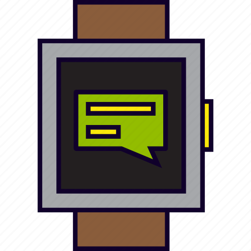 Chat, message, smartwatch, text, watch, wrist icon - Download on Iconfinder