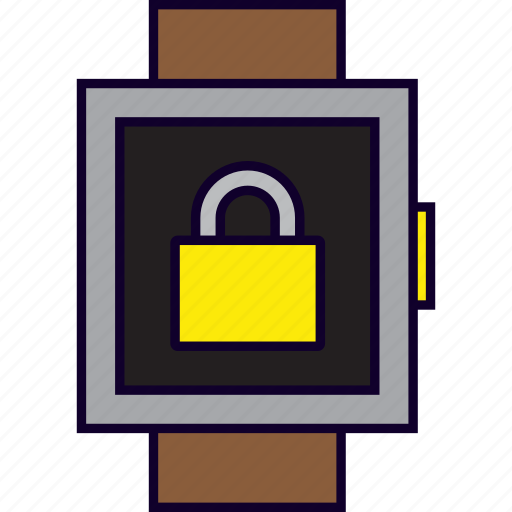 Lock, secure, smartwatch, unlock, watch, wrist icon - Download on Iconfinder