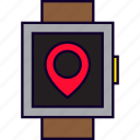 gps, location, map, pin, smartwatch, watch, wrist
