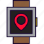 gps, location, map, pin, smartwatch, watch, wrist 