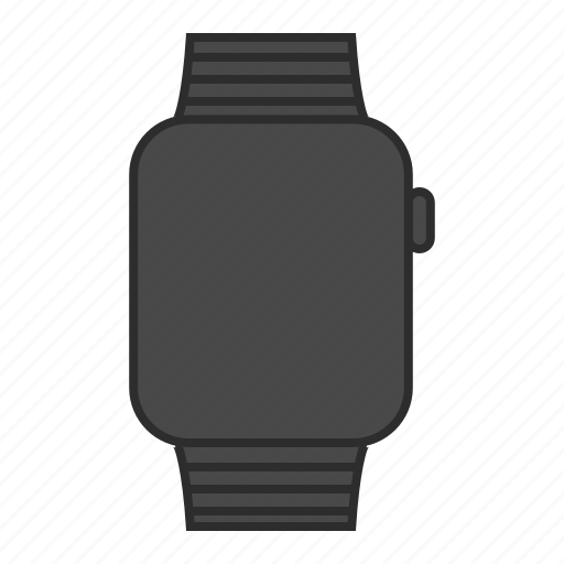 Apple, apple watch, applewatch, black steel, iwatch, steel, watch icon - Download on Iconfinder