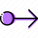 arrow, direction, drag, object, orientation, right 