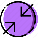 arrow, compress, direction, orientation