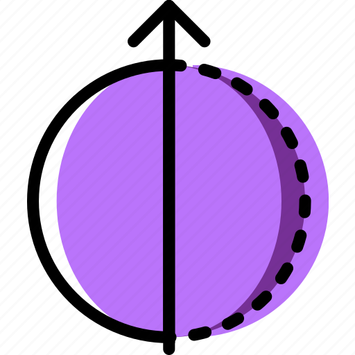 Arrow, direction, half, orbit, orientation icon - Download on Iconfinder