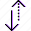 alternative, arrow, direction, orientation, vertical 