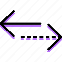 alternative, arrow, direction, horizontal, orientation 
