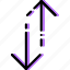 arrow, both, direction, orientation, vertical, ways 