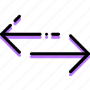 arrow, both, direction, horizontal, orientation, ways