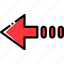 arrow, direction, left, orientation 