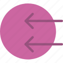 arrow, direction, import, in, orientation