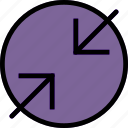 arrow, compress, direction, orientation
