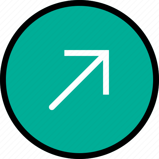 Arrow, diagonal, direction, orientation, right, up icon - Download on Iconfinder