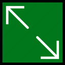 arrow, diagonal, direction, expand, orientation