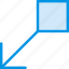arrow, bottom, direction, drag, left, orientation 