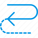 arrow, cycle, direction, half, orientation