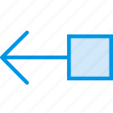 arrow, direction, drag, left, object, orientation