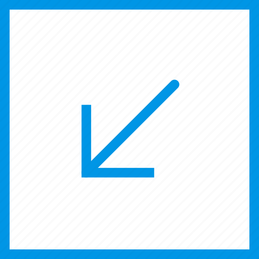 Arrow, diagonal, direction, down, left, orientation icon - Download on Iconfinder