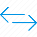 arrow, both, direction, horizontal, orientation, ways