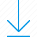 arrow, bottom, direction, move, orientation, to