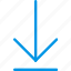arrow, bottom, direction, move, orientation, to 